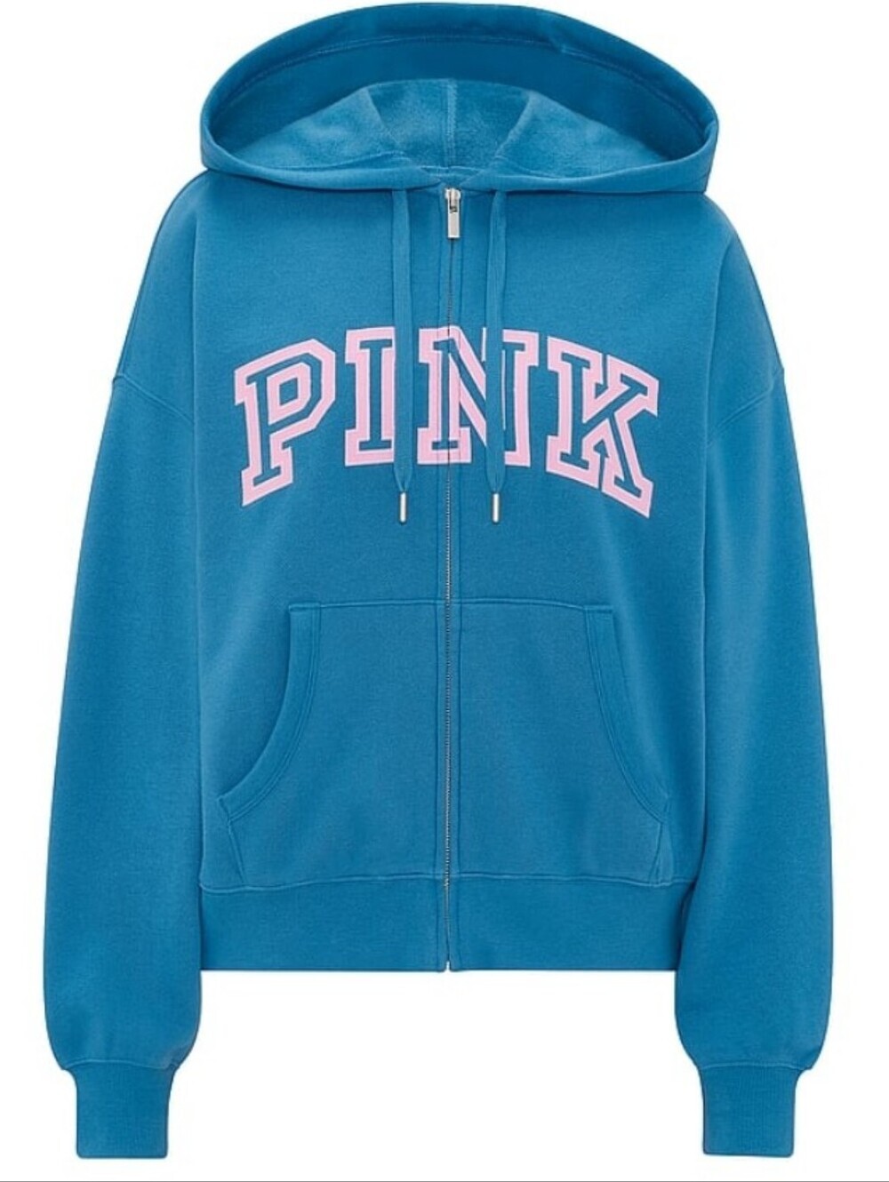 PINK CAMPUS FLEECE FULL ZIP NEW XXS MSRP $59.95 Blue & Pink Summer 2026 Oversize